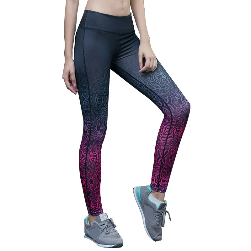 3D Print Sporting Leggings Female High Waist Running Tights Gym Workout ...