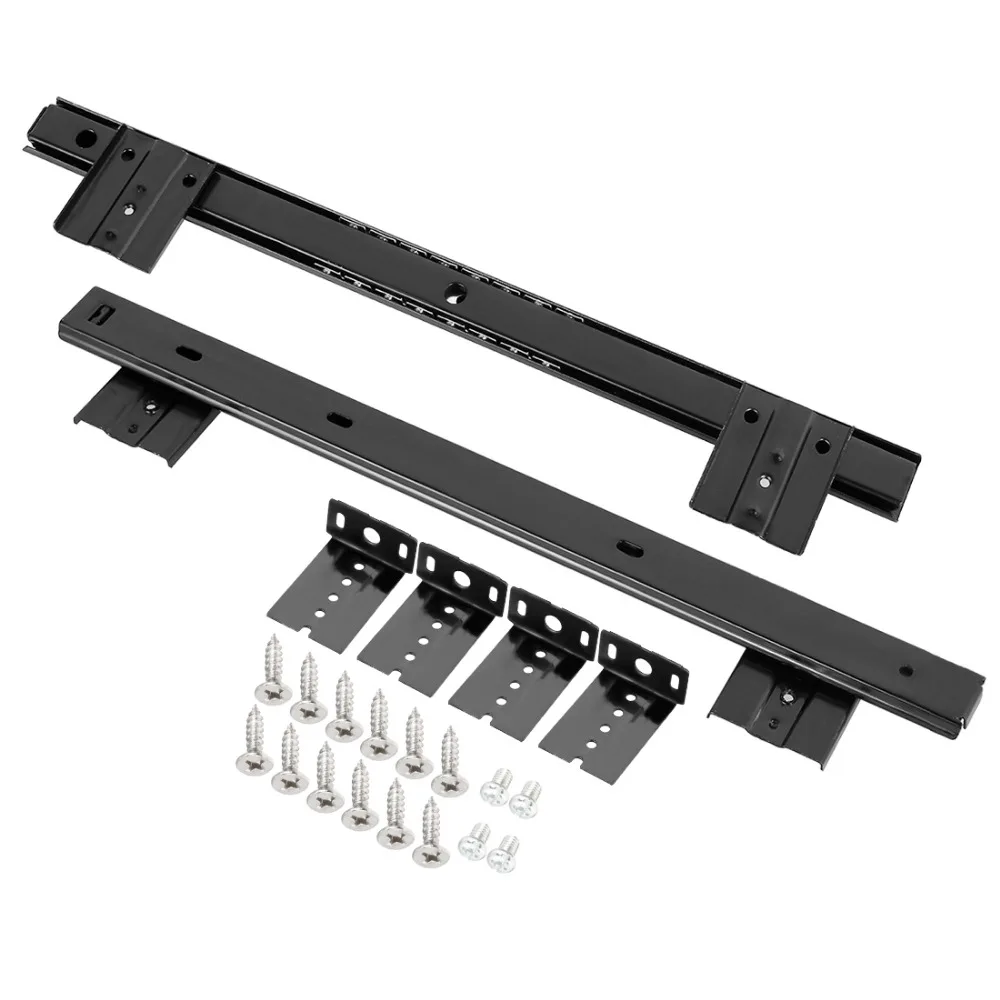 

Uxcell 2pcs/pair 45kg/100lbs Capacity Cold Rolled Steel Ball Bearing Side Mount Drawer Slides 350mm Full Extension 27mm Width