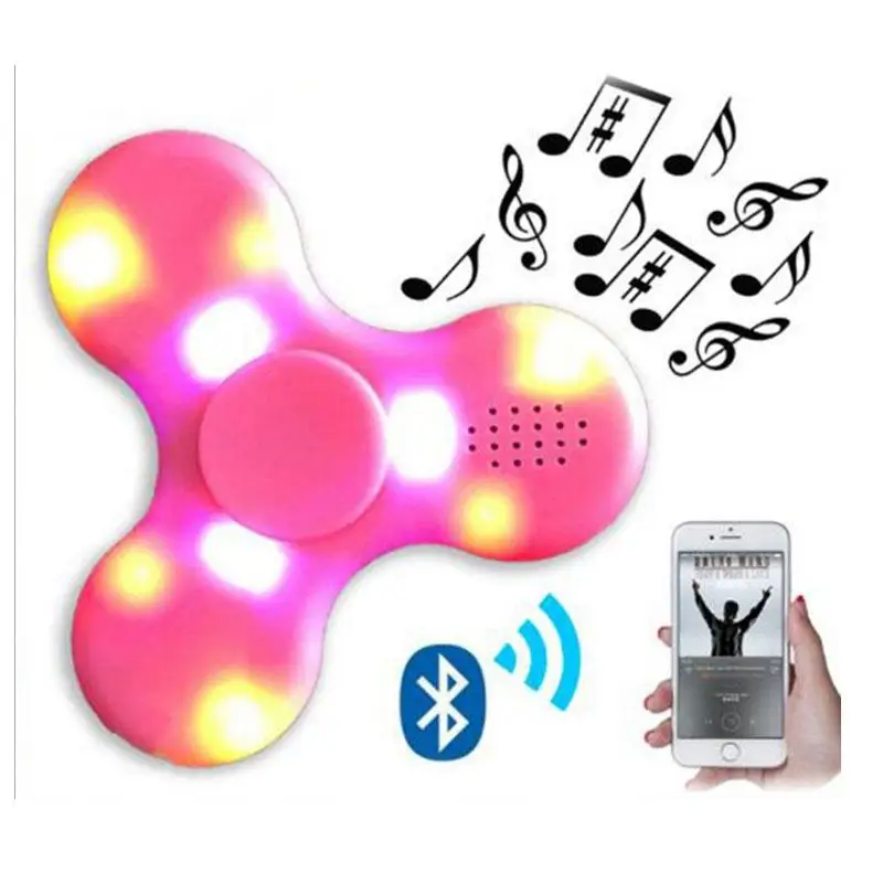 Fidget Spinner LED Light Bluetooth Speaker Finger EDC Hand Fidget Spinner For Autism and ADHD Relief Focus Anxiety Stress Toys Fidget Spinner LED Light Bluetooth Speaker Finger EDC Hand Fidget Spinner For Autism and ADHD Relief Focus Anxiety Stress Toys