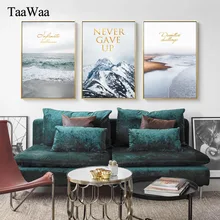 TaaWaa Natural Landscape Posters and Prints Motivational Gold Quote Wall Art Nordic Style Painting Picture For Living Room Decor TaaWaa Natural Landscape Posters and Prints Motivational Gold Quote Wall Art Nordic Style Painting Picture For Living Room Decor