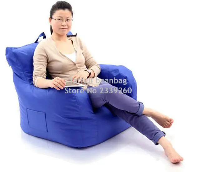 COVER ONLY , no filler-with side pocket and handle design big joe pink Fashion fabric armchair furniture, relax bean armchair