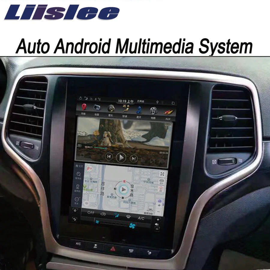 Excellent Liislee 2 din Android For Jeep Grand Cherokee Big Screen Car Multimedia Player GPS Navigation Video Radio Bluetooth 1