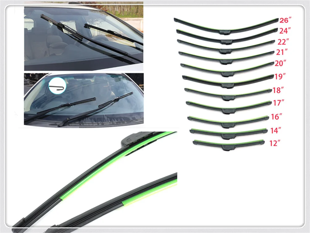 

Auto parts windshield wiper U-shaped without bracket rubber for Opel Astra g/gtc/j/h Corsa Antara Meriva Zafira Insignia