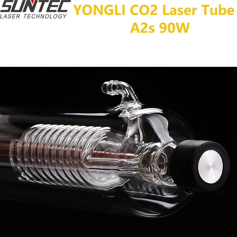 SUNTE YONGLI A2s 90WCO2 Laser Tube Length 1250 Dia. 80mm for CO2 Laser Engraving Cutting Machine With Wooden Case Box Packing