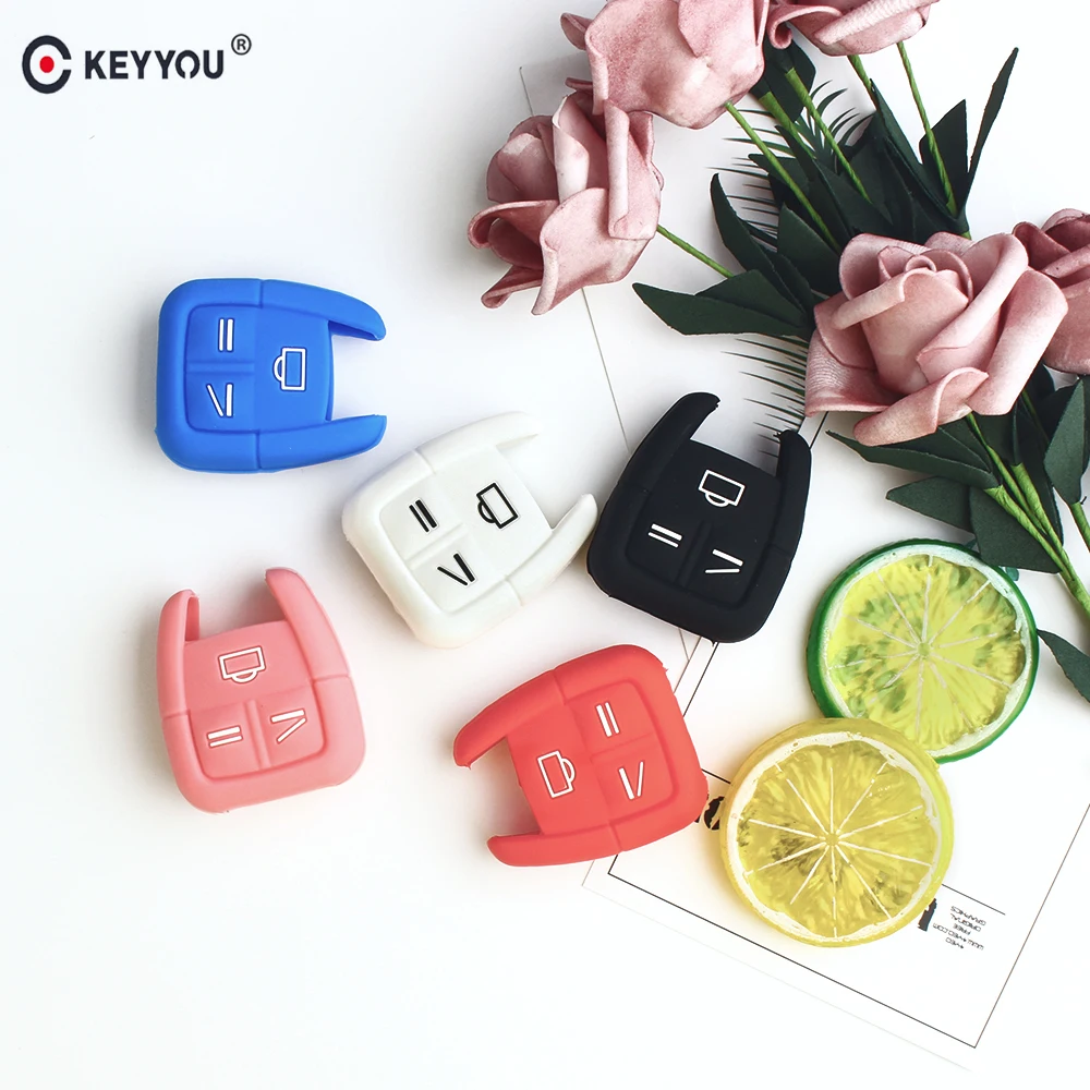 

KEYYOU 3 Button Remote Car Key Case Cover Silicone Fob Shell For Opel VAUXHALL VECTRA ASTRA ZAFIRA Tigra Omega Signum Frontera