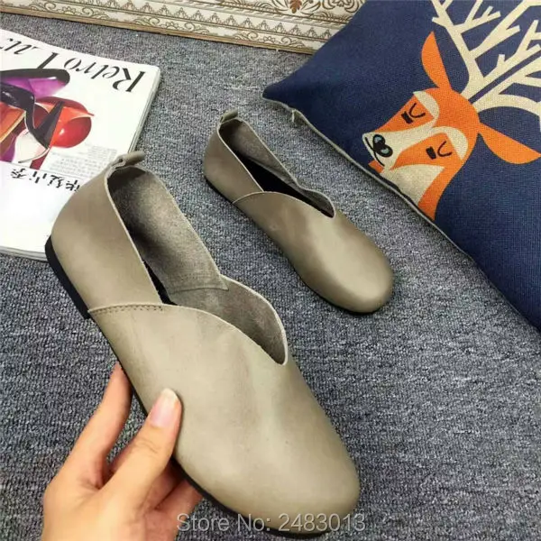 SexeMara New Fashion Forest style Genuine Leather Women shoes soft Cowhide female Casual Shoes size 34-40 6 Colors Free shipping