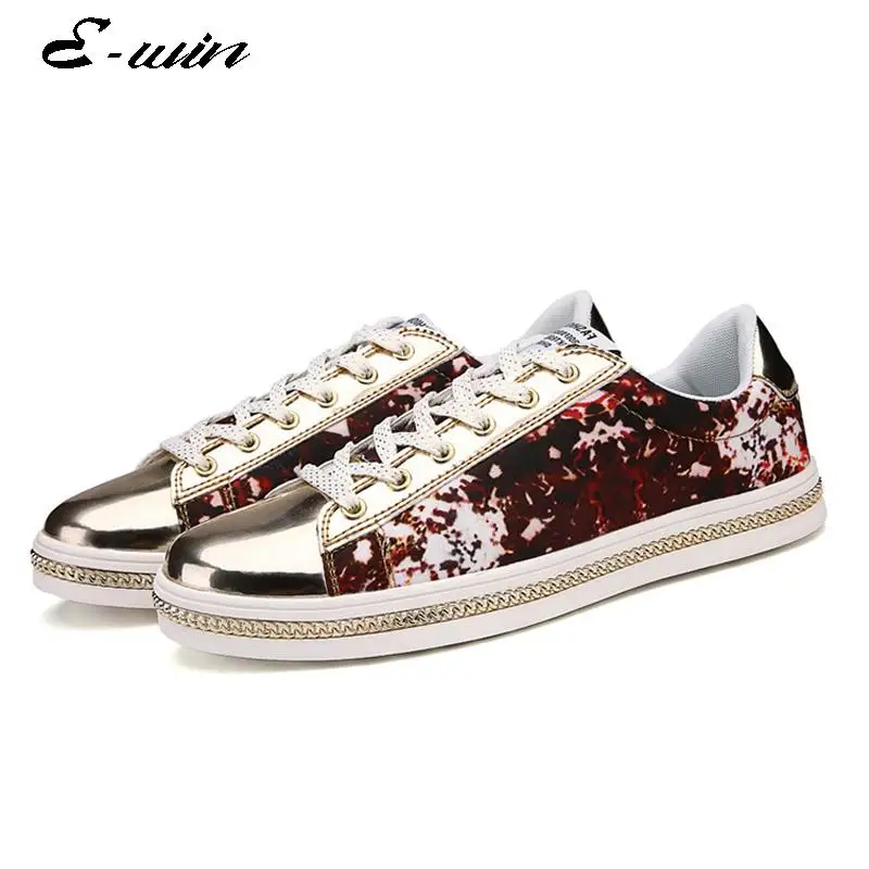 2016 New Men Classical Printing Canvas Casual Lace Up Shoes Breathable High Quality Flats Men Fashion Sneakers Size 39-44