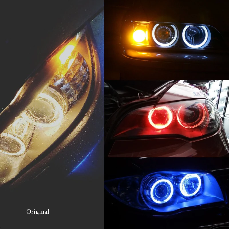 1 Set LED car-styling Angel Eyes Demon eyes light Highlighted Auto Lamp 12V Blue For BMW E39 E53 E60 E61 E63 E64 E65 E66 E83 E87