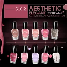 Высококачественный 10 шт./компл. лак для ногтей чистый Цвет замочить Гель-лак для ногтей полуперманентный лак Manuicure лак