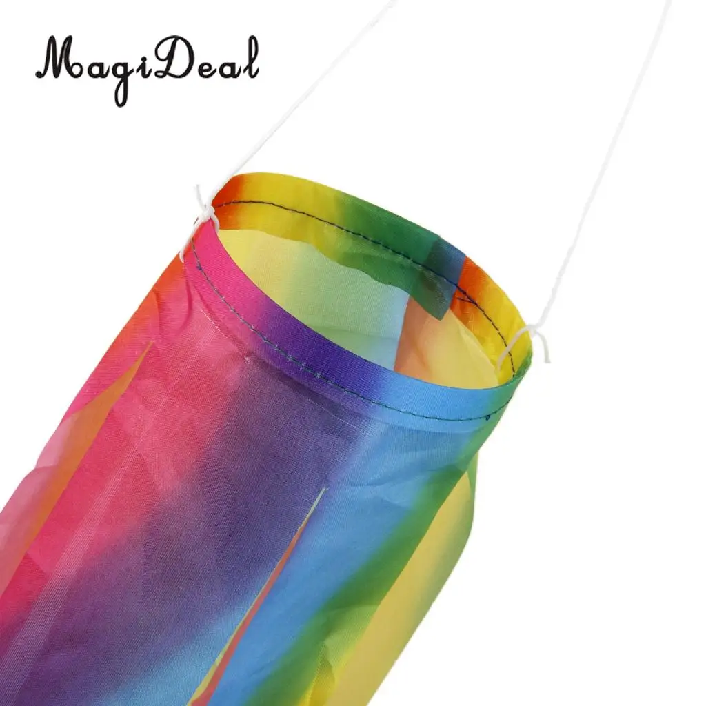 MagiDeal 50cm Rainbow Windsock Carp Flag Koi Nobori Wind Streamer Hanging Kite Party Garden Outdoor Decor Children Kids Toy