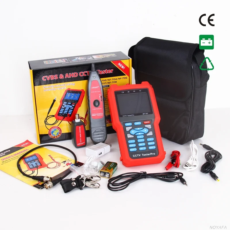 Original Multifunctional Noyafa NF-707 Analog CVBS Signal RJ45 BNC and Metal Cable Length Optical Power Meter CCTV Tester | Компьютеры и
