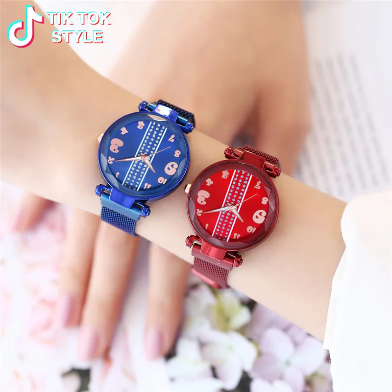 

Fashion Women Watch Luxury Brand 2019 Casual Simple Quartz Clock For Women Magnetic Clasps Wrist Watch Reloj Mujer Drop Shipping