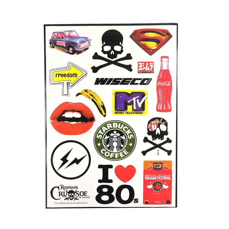 Buy 1 Sheet Famous Tide Brand Stickers for JDM Doodle