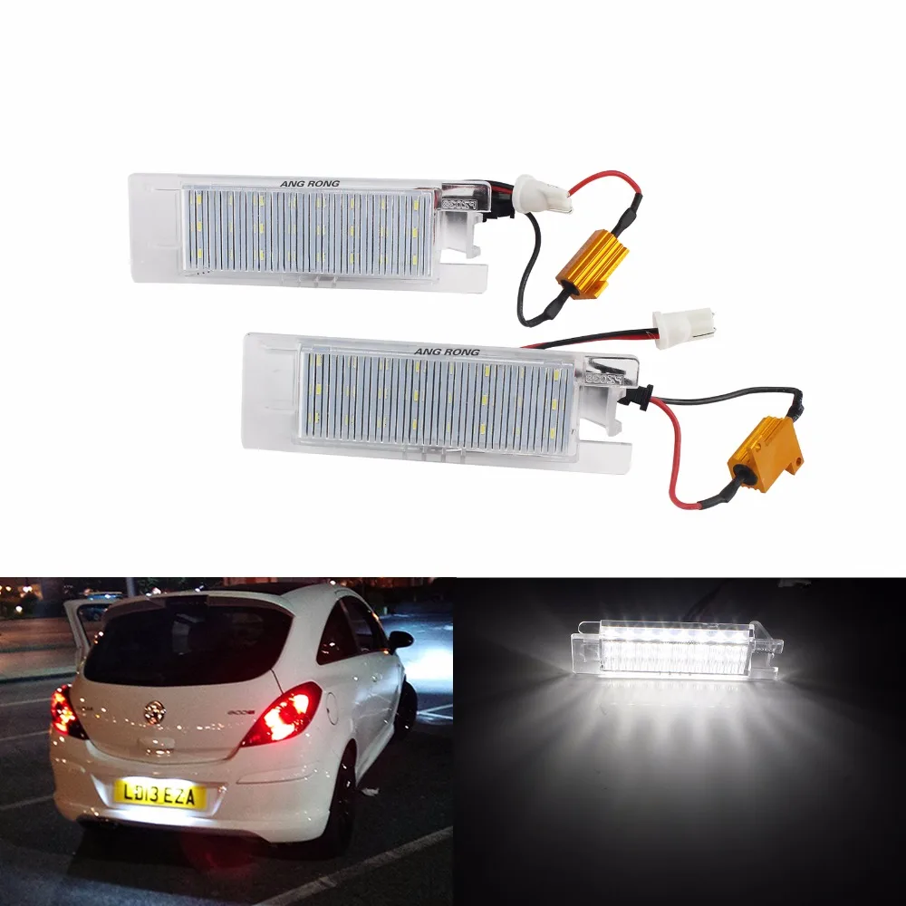 Светодиодный светильник номерного знака ANGRONG для Vauxhall Opel Adam Astra H J Cascada Corsa C D