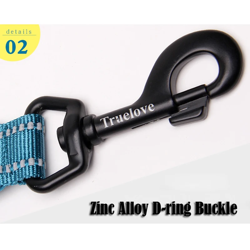 Guinzaglio Riflettente TRUE LOVE Per Cane - 110 Cm, Blu, Taglia M - Morbido E Sicuro Per Passeggiate Notturne - Foto 11