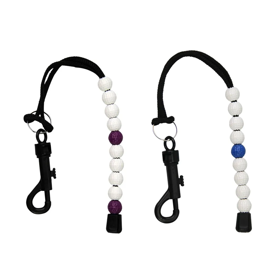 2 Pieces Portable Golf Stroke Bead Score Counter Counting Tool Bracelet Golf Bag Tag Accessories