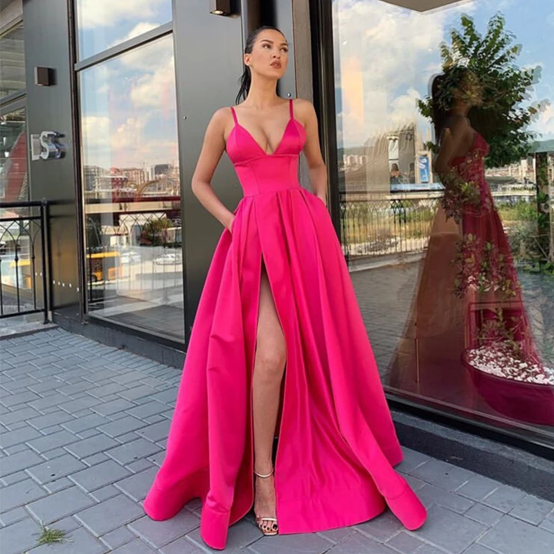 Spaghetti Tali Prom Gaun 