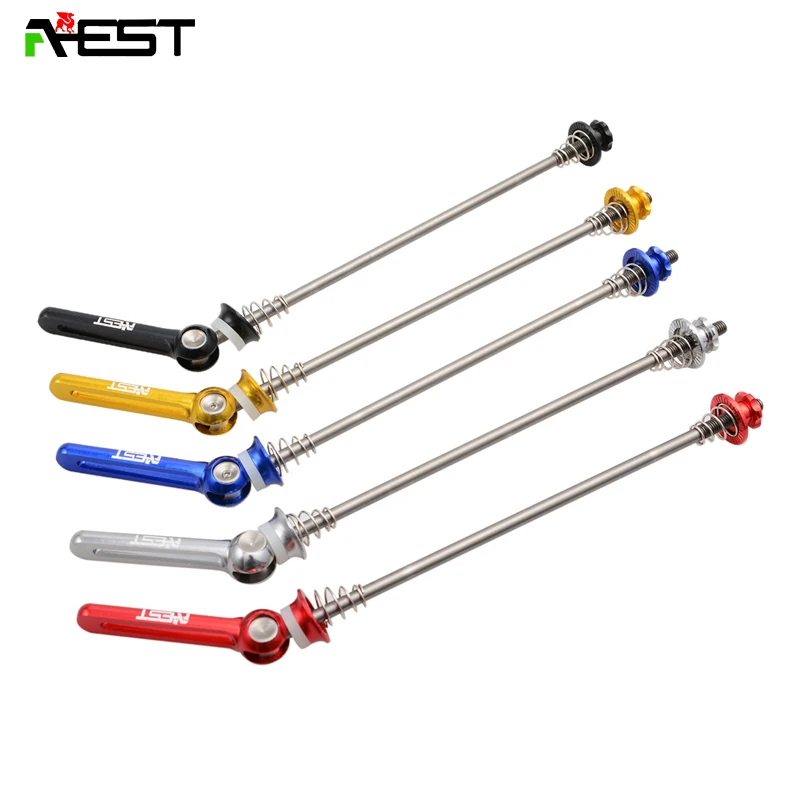 

AEST Titanium Axle Axis Alloy CNC Skewers Road Bike MTB Quick Release Lightest Durable Brand QR Skewer,5 Color