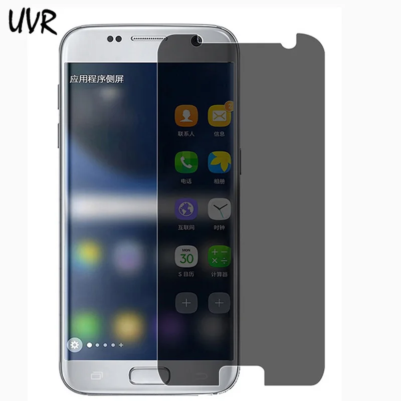 

UVR For Samsung Galaxy A3 A5 A7 2017 S6 S7 Anti-Spy Privacy Tempered Glass Screen Protector Anti Glare 9H Protective Film