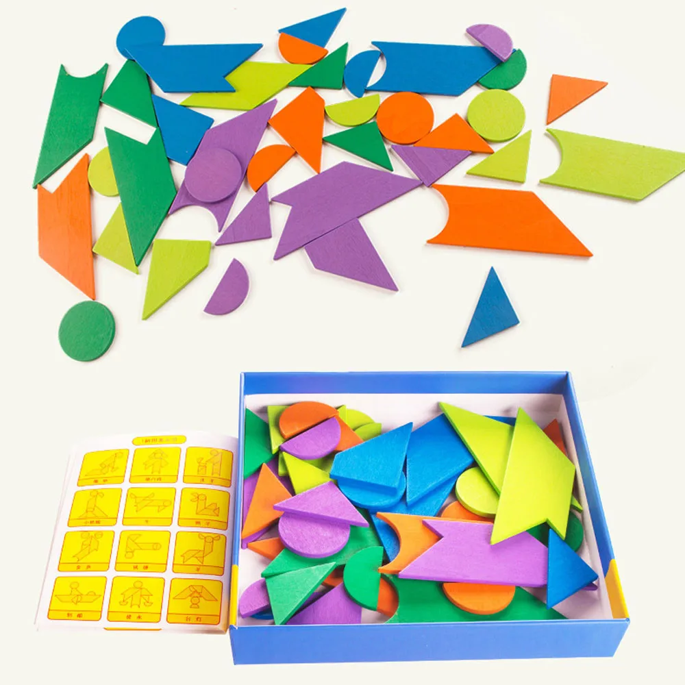 Головоломка модульная игрушка 2019 новая деревянная геометрическая форма пазл коробка игрушки вызов IQ дети креативный 6,13