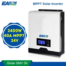 EASUN POTENZA 2400W Solare Inverter 220V 40A MPPT 3Kva Puro Inverter A Onda Sinusoidale 50Hz 60HZ Off griglia Inverter 24V Caricabatteria