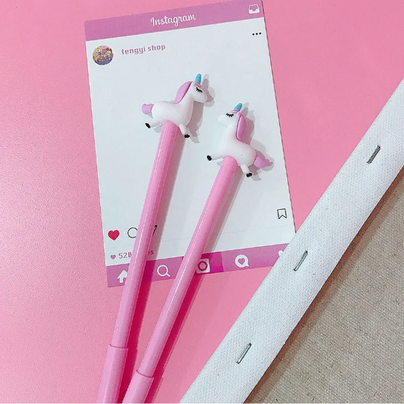 3 шт./лот Kawaii милые гелевые ручки с прыгающим единорогом креативные нейтральные