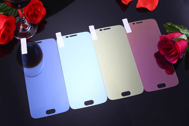 

For Samsung Galaxy S4 S5 Colorized Mirror Plating Glass Guard Film Screen Protector For I9500/G9006V Toughened Glass Film