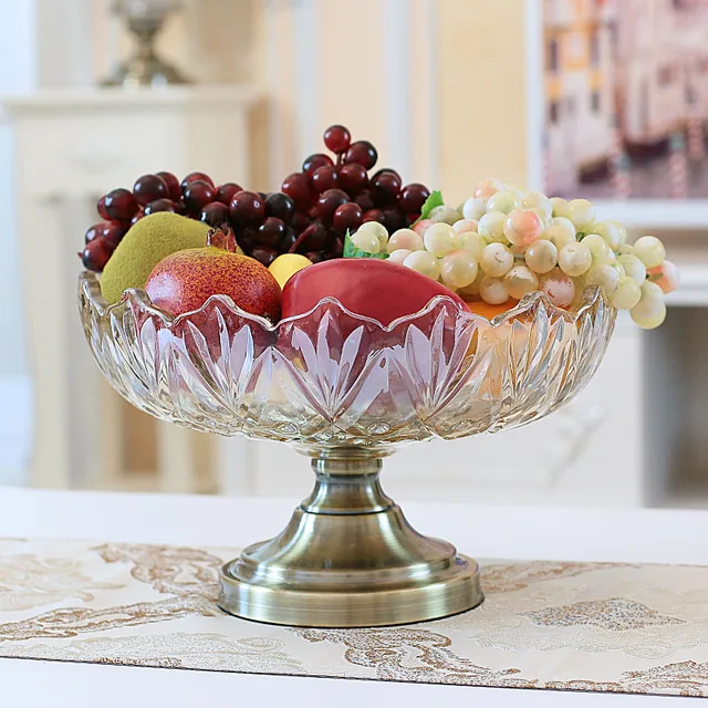 Moda plato de fruta de cristal mesa de centro mesa de comedor ... Moda plato de fruta de cristal mesa de centro mesa de comedor ...