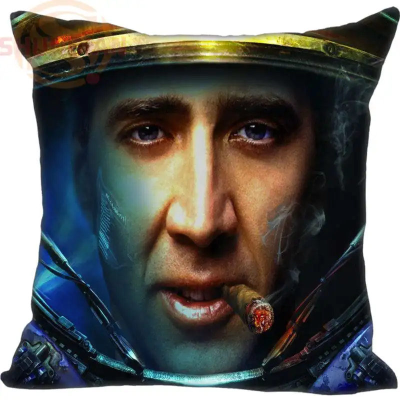 

Custom Decorative Pillowcase Nicolas Cage Square Zippered Pillow Cover Print Your image 20X20cm,35X35cm(one side)