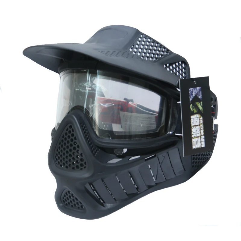 Tactical Airsoft Full Face Metal Mesh Goggle Mask Outdoor CS Wargame Halloween P