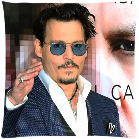 Сексуальный человек Johnny Depp Наволочка на молнии наволочка LUQIOne сторона