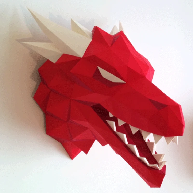 

3D Paper Model Game Of Thrones Stark Wolf Papercraft Home Decor Wall Decoration Puzzles Educational DIY Kids Toys Birthday Gift