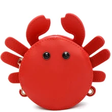 Модный кошелек для ключей новая личность маленький краб мини-ключ посылка искусственная кожа женская сумка Кошелек для монет ремень маленькая сумка