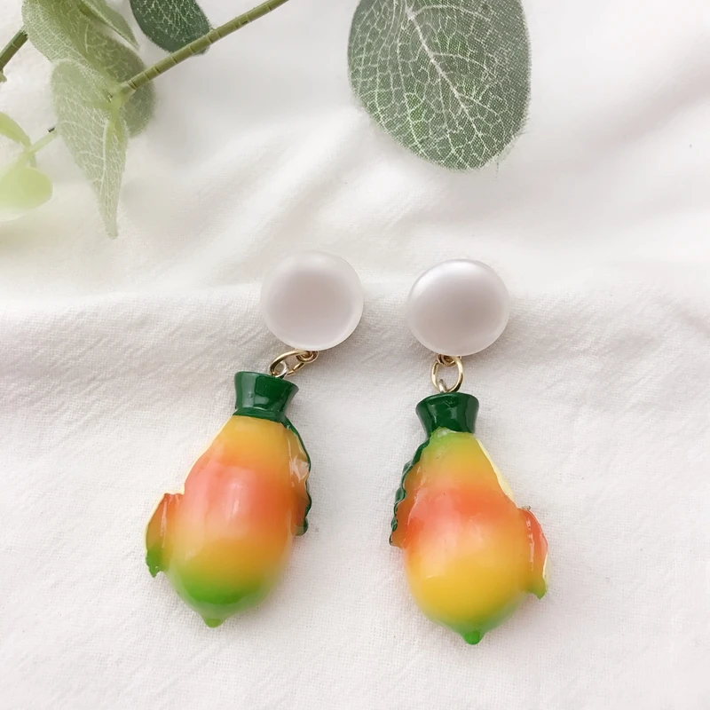 Free Shipping Mixed Candy Color Cute Design Sweet Stud Earring in Stud