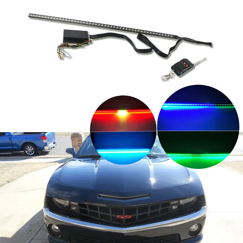 Светодиодная лента Knight Rider 24 дюйма 7 цветов дистанционное освещение для нижнего