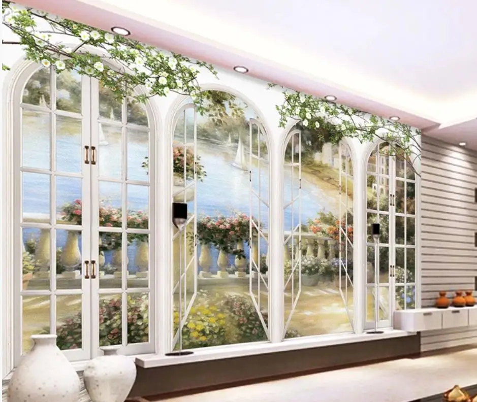 3d wall murals wallpaper European arch classical oil painting landscape modern living room wallpapers 3d wall murals wallpaper European arch classical oil painting landscape modern living room wallpapers