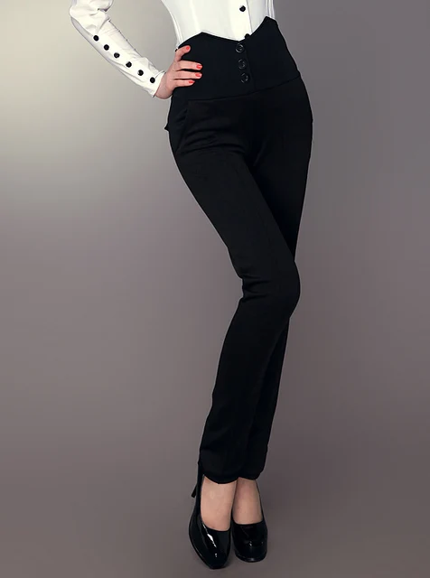 Las Mujeres De Cintura Alta Pantalones Mujer Pantalones Largos