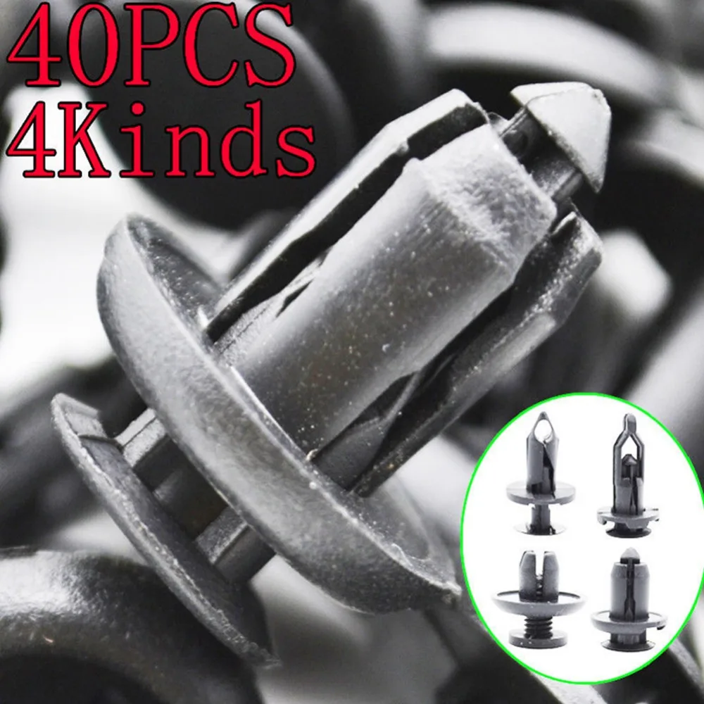 100pcs Bumper Clips 8mm Plastic Rivet Fastener Mud Flaps Fender - Foto 4