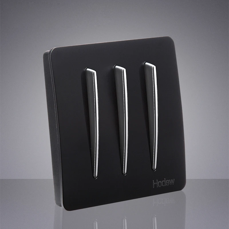 

2pcs 86 Type Wall Power Push Button Switch 3 Open Single Control Bedside Switch 3-Gang Light Switch Personality 10A220V