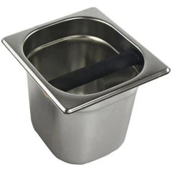 

Stainless Steel Coffee Knocking Box Barista Container Stainless Steel Slag Bucket Solid Wood Coffee Powder Slag Box Knocking S