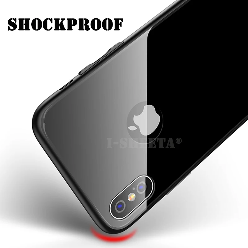 Противоударный 9H мягкий бампер из закаленного стекла Жесткий Чехол для iPhone X XS Max