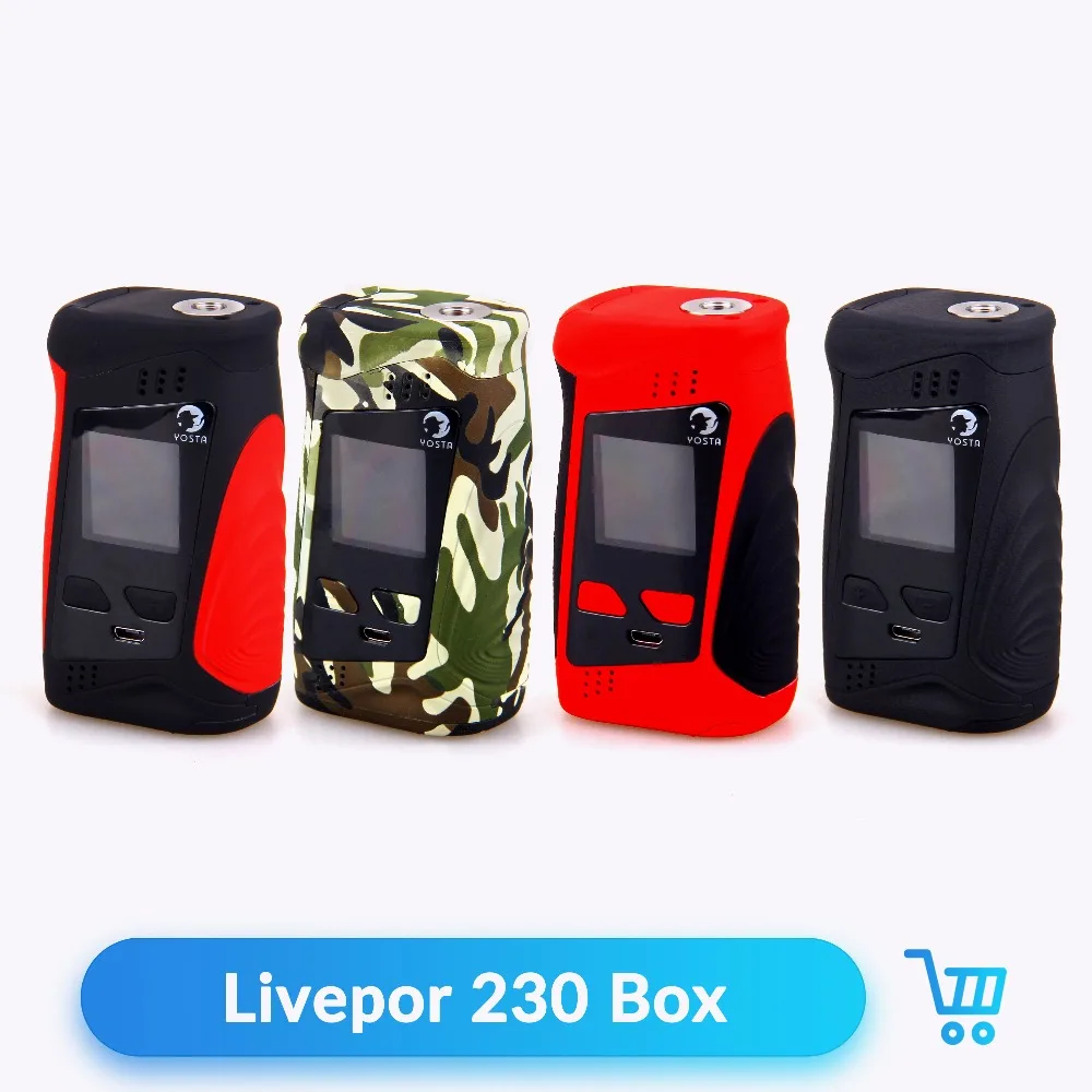 Оригинальный Yosta Livepor 230 бокс мод с испарителем 1 33 дюймов IPS экран питание от