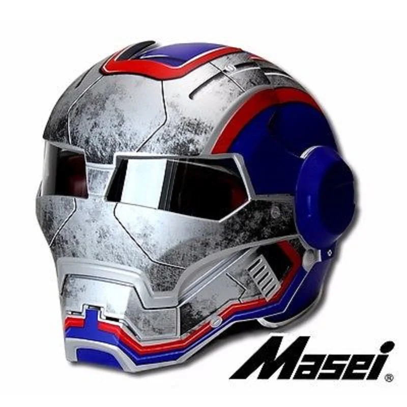 MASEI 610 IRONMAN motorcycle helmet War US Captain theme Casque motocross half helmet Personality Cycle Open