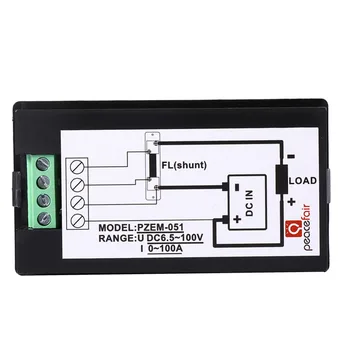 

Peacefair Wholesale 3sets/lot DC 50A Digital LCD Power Meter Monitor Power Energy Voltmeter Ammeter 12V 24V Well Working