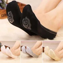 Женские кружево, цветок, Роза Нескользящие без шоу носки мягкие невидимые Повседневные Дышащие носки нескользящие летние носки