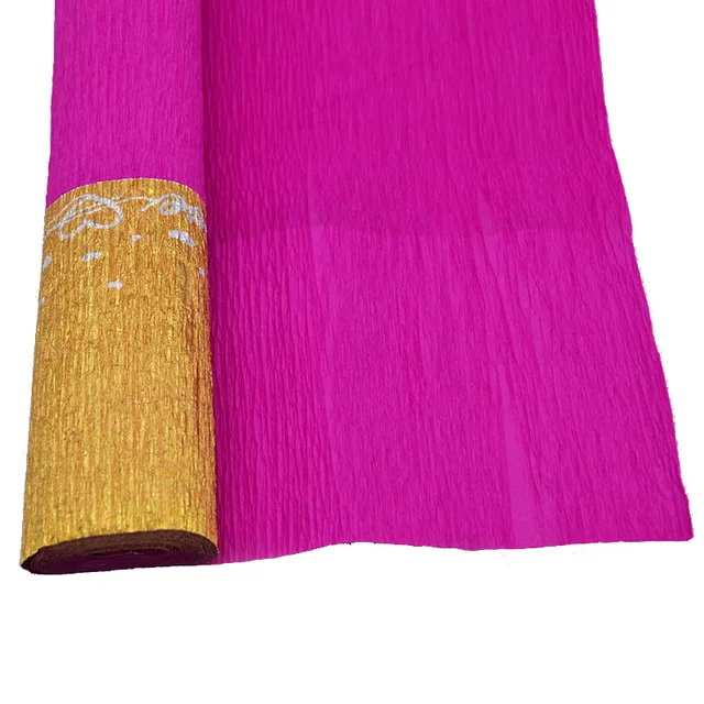 50 x 250cm Gold Edge Crepe Paper Flowers Wrapping DIY Party Decoration