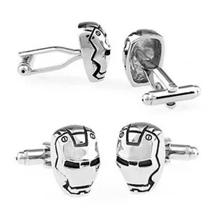 

Siver Iron Man Cufflink 15 Pairs Wholesale Free Shipping