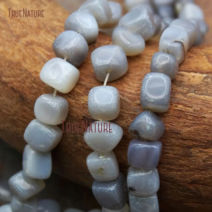 20180126-BE10304- Nugget Loose Beads Gray Agate Loose Beads