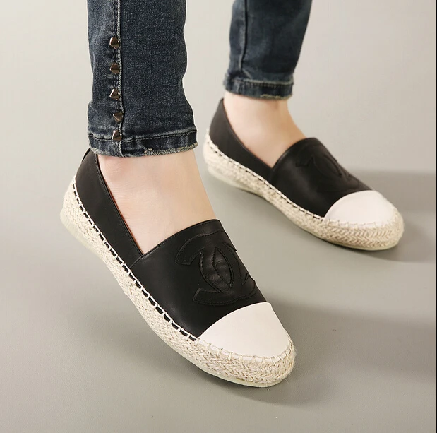 color block leather espadrille