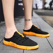 Новые летние мужские тапочки из дышащего хлопка модные мужские туфли повседневные мужские сандалии тапочки из хлопчатобумажной ткани мужские шлепанцы